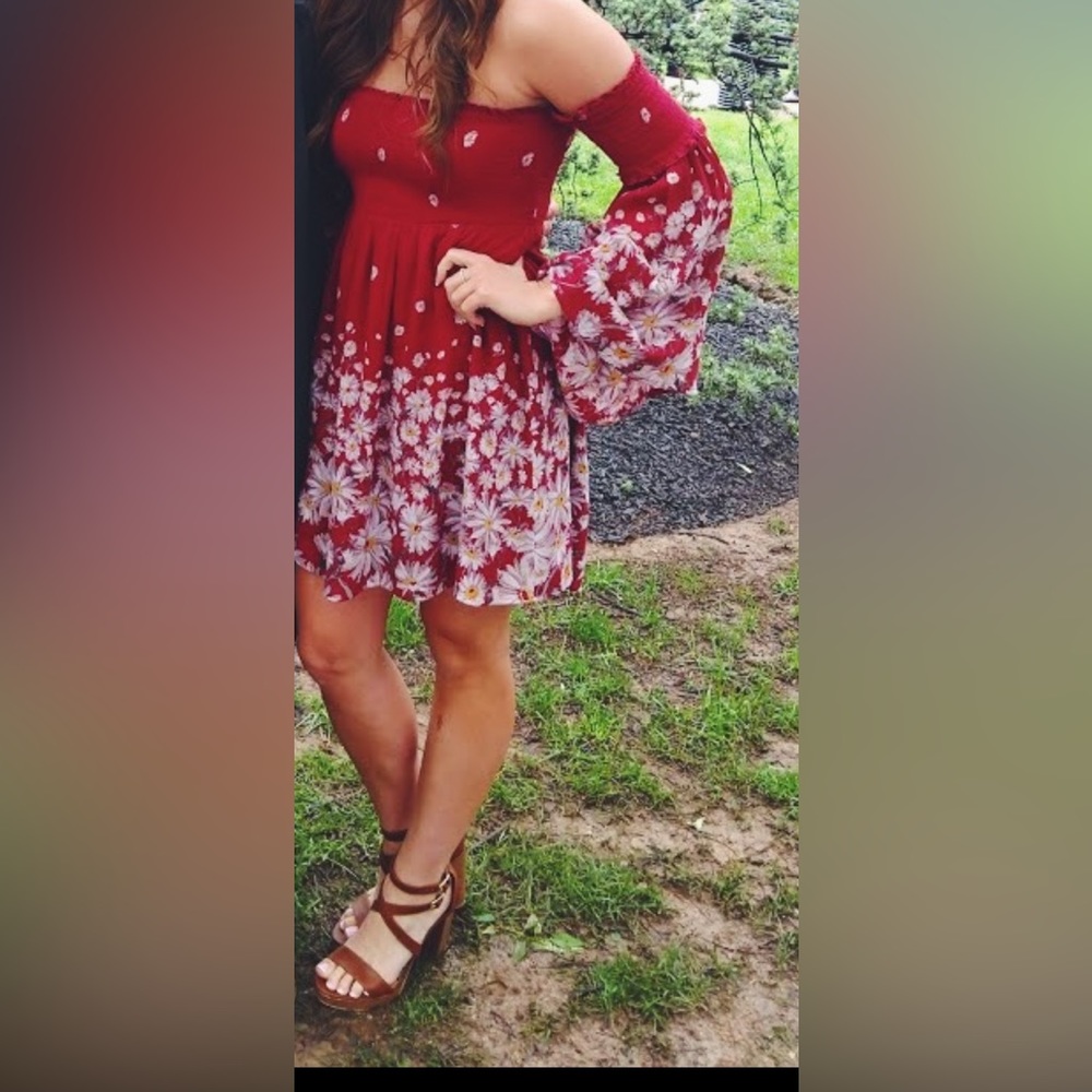 Off the shoulder floral dress